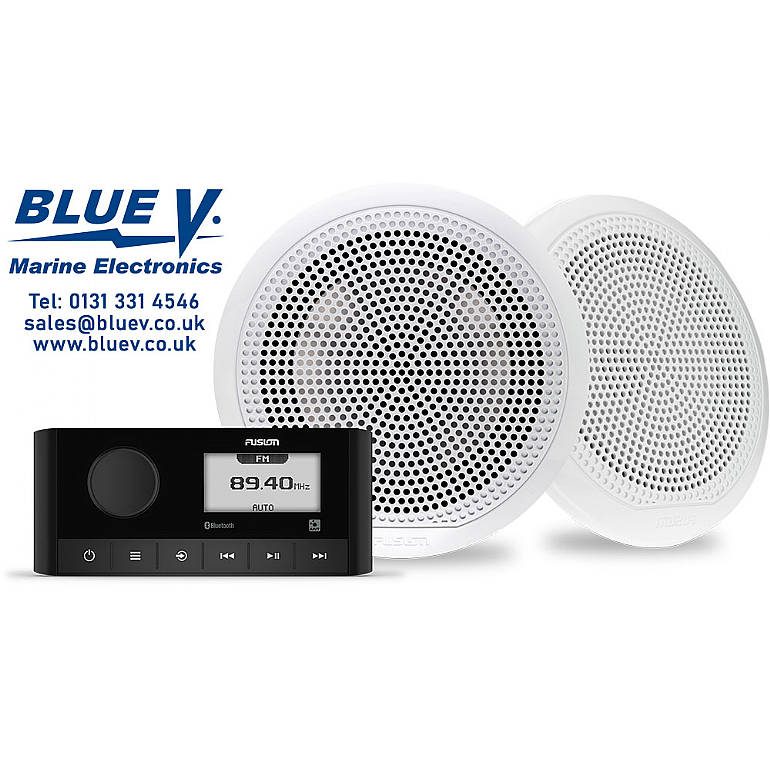 Fusion MS-RA60 Marine Stereo and EL Classic Speaker Kit 010-02405-50