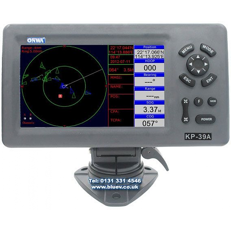 Onwa KP-39A 7 Chartplotter with built-in Class B AIS Tx & GPS Patch Antenna 4m cable